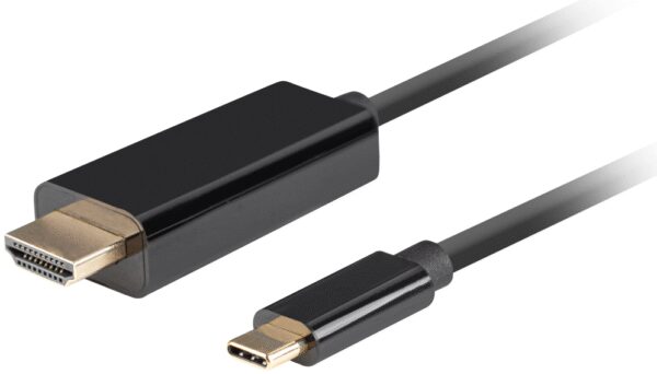 CABLE USB-C A HDMI LANBERG MACHO/MACHO 4K 60HZ 0.5M NEGRO
