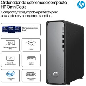 PC HP OMNIDESK SLIM S03-0019ns i5-14400 8GB 512GB FDOS PLATA