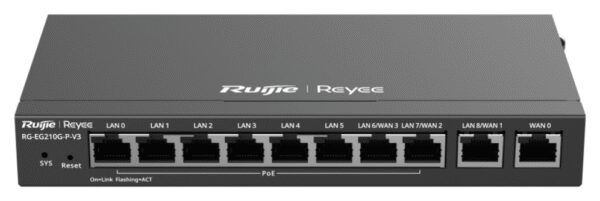 ROUTER RUIJIE REYEE RG-EG210G-P 10-PORT GIGABIT (8XPOE) MULTIWAN ROUTER