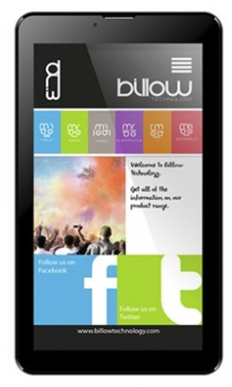 TABLET BILLOW 7" QUAD 1,3GHZ 1GB 8GB BT 3G NEGRA