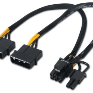 CABLE AISENS TARJETA GRAFICA 2XMOLEX 4PIN M-PCI-E(MOLEX 6+2PIN) M 20CM