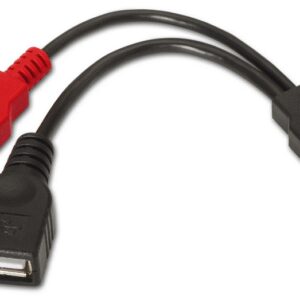 CABLE AISENS USB 2.0 A/M+A ALIMENTACION/M-A/H NEGRO 15CM