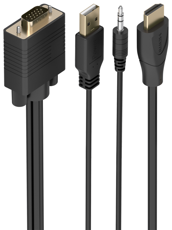 CABLE CONVERSOR AISENS HDMI A/M A SVGA/M+JACK 3.5/M+USB-A/M 2M