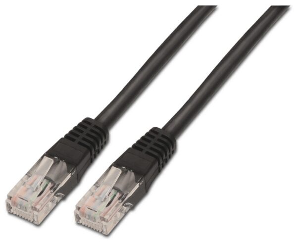 CABLE RED AISENS LATIGUILLO RJ45 CAT.5E UTP AWG24 NEGRO 3.0M