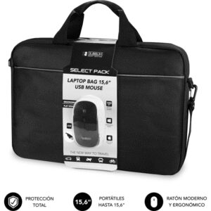 KIT MALETIN+RATON SUBBLIM LAPTOP BAG 15,6" NEGRO