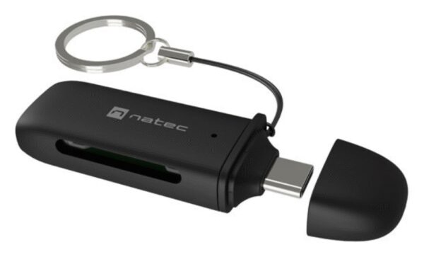 LECTOR DE TARJETAS NATEC SCARAB C SD/MICRO SD USB-C 3.2 GEN 1 OTG NEGRO