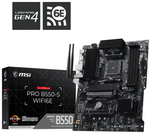 PLACA BASE MSI PRO B550-S WIFI6E AM4 DDR4