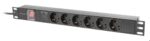 REGLETA PDU LANBERG 1U C14 10A 2M 6X ENCHUFES SCHUKO RACK DE 19" NEGRO
