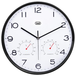 RELOJ PARED TREVI OM 3510 T 30CM WALL CLOCK+TERM.+HYGROM. BLACK