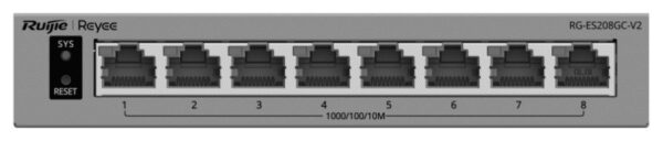 SWITCH RUIJIE REYEE ES208GC-V2 8P GIGABIT 8P CLOUD