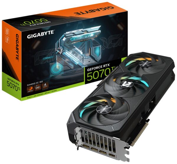 TARJETA GRAFICA GIGABYTE RTX 5070TI GAMING OC 16GB