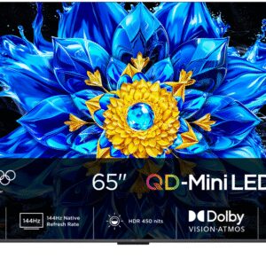 TV TCL QLED P8L 65P8L 65" 4K UHD 144Hz SMART TV GOOGLE TV HDR10 DOLBY VISION